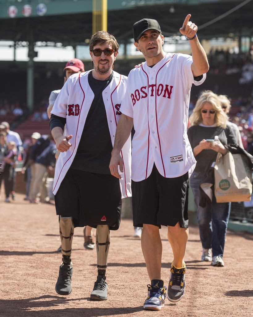Jeff and Jake threw out the ceremonial first pitch together at a Boston Red Sox game in April 2016.