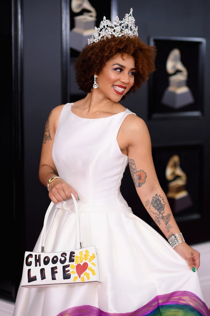 Joy Villa Pro-Life Dress at the 2018 Grammys