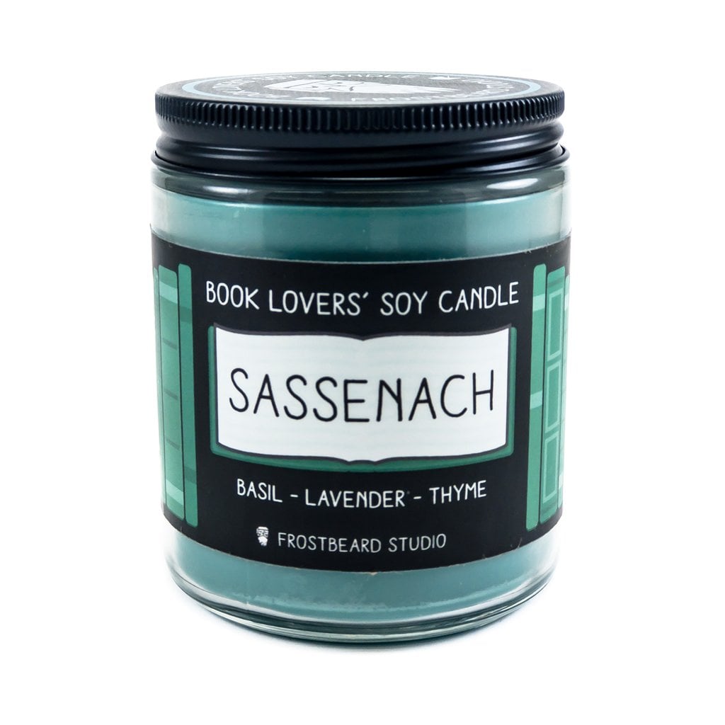 Sassenach candle ($18) with notes of basil, lavender, and thyme.