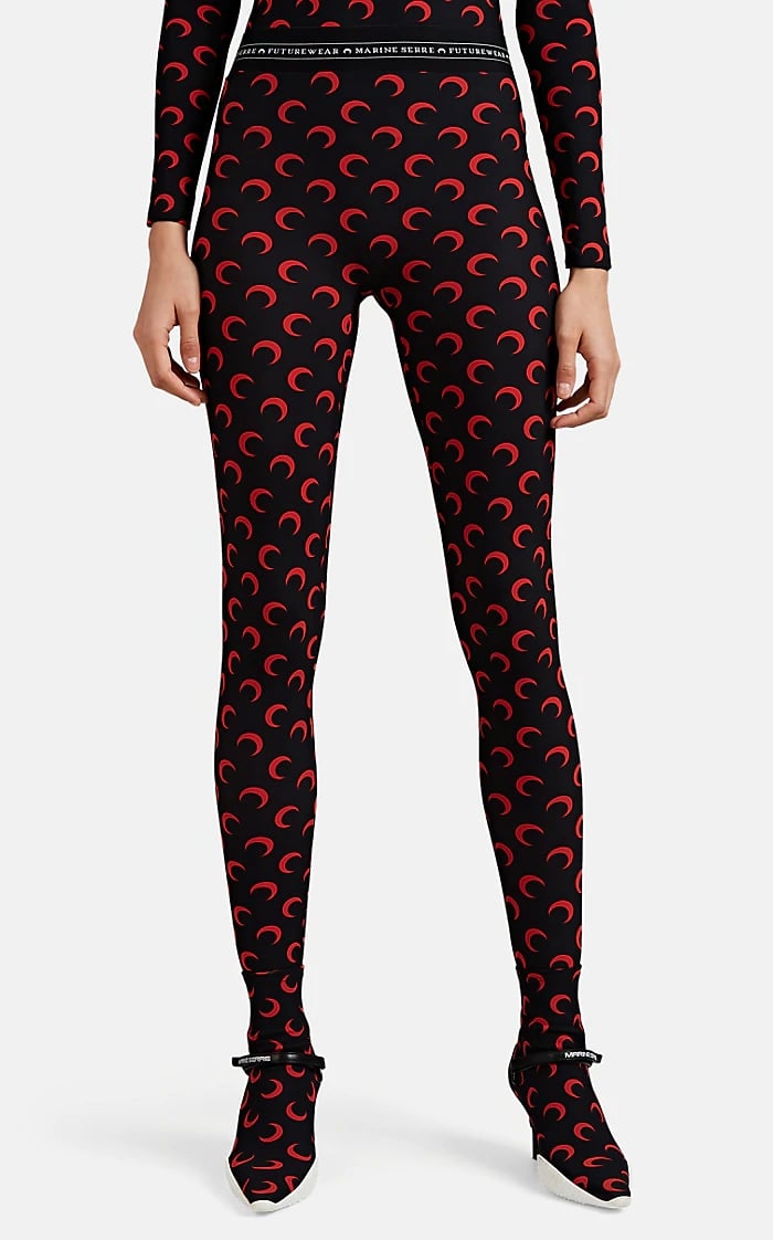 Marine Serre Moon-Print Footed Leggings, We Really Love That This Is  Beyoncé's Idea of Casual Basketball Game Attire