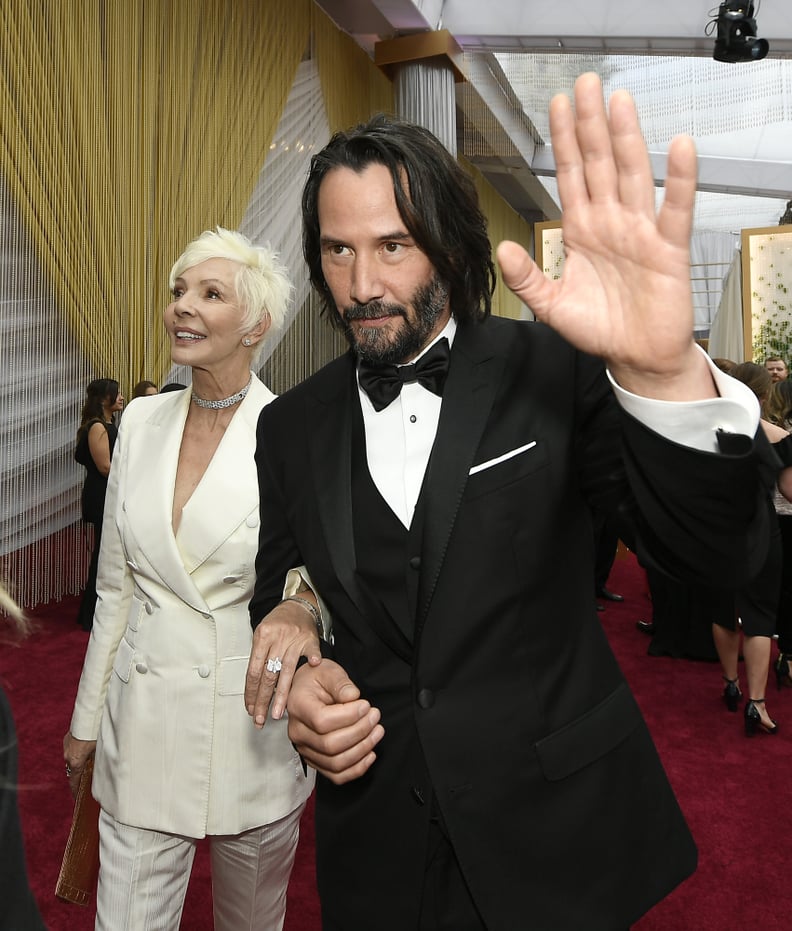 Patricia Taylor and Keanu Reeves at the 2020 Oscars
