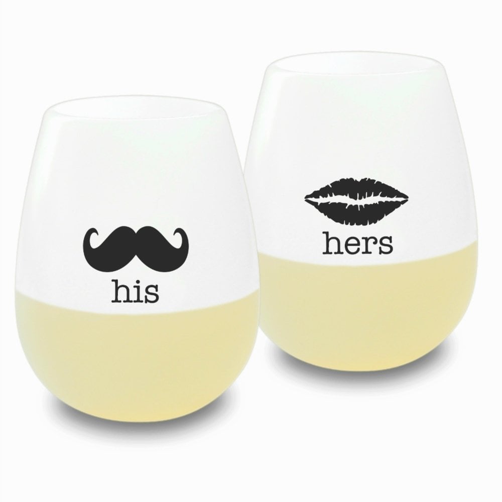 His and Hers Unbreakable Stemless Silicone Wine Drinking Glasses ($14, originally $19)