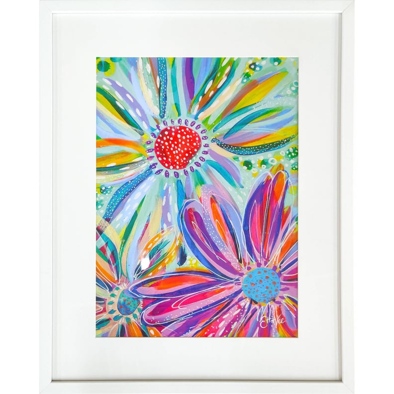 Vibrant Florals: EttaVee Happy Daisies Framed Under Glass Wall Art