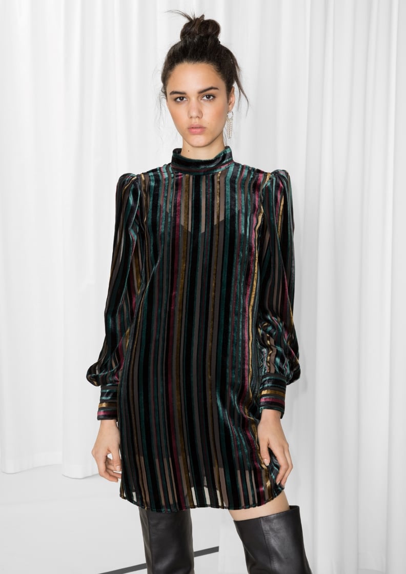 Stripe Velvet Dress