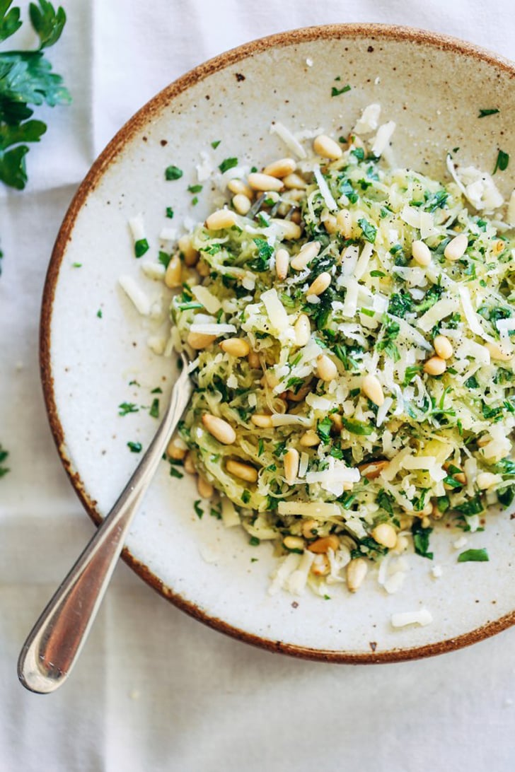 Garlic Spaghetti Squash With Herbs and Pine Nuts