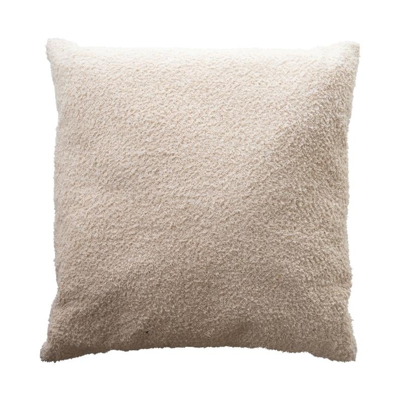 A Plush Pillow: Effortless Composition Woven Cotton Boucle Pillow