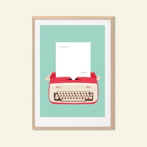 Typewriter Star Wars Poster