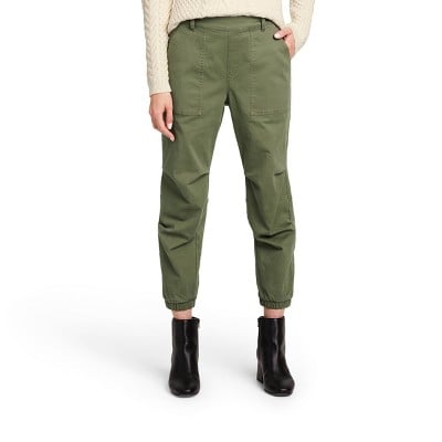 High-Rise Woven Ankle Pants