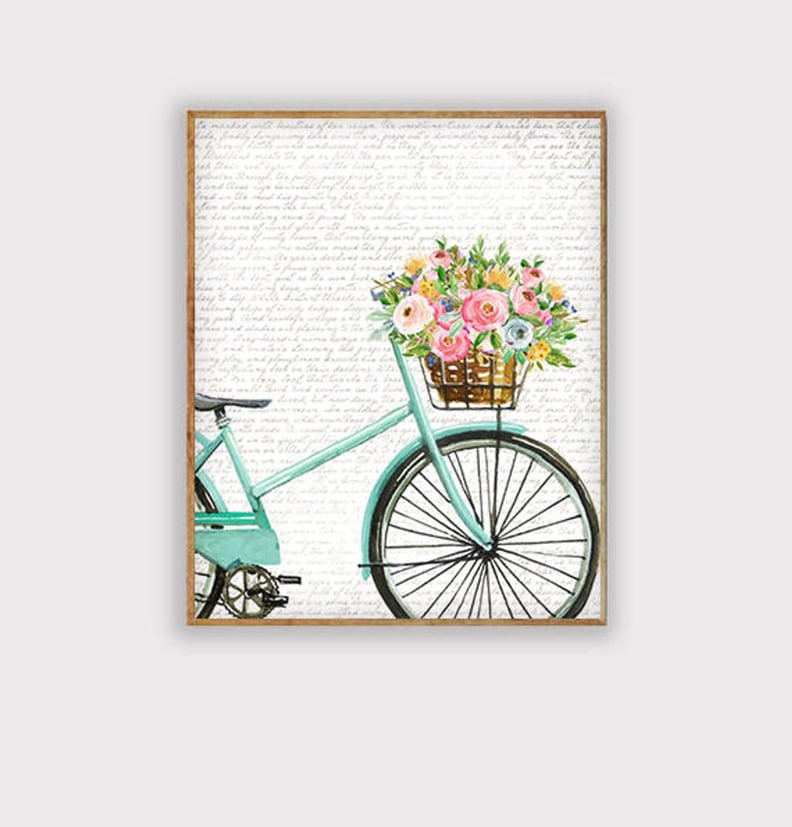 Spring Easter Bike Floral Art