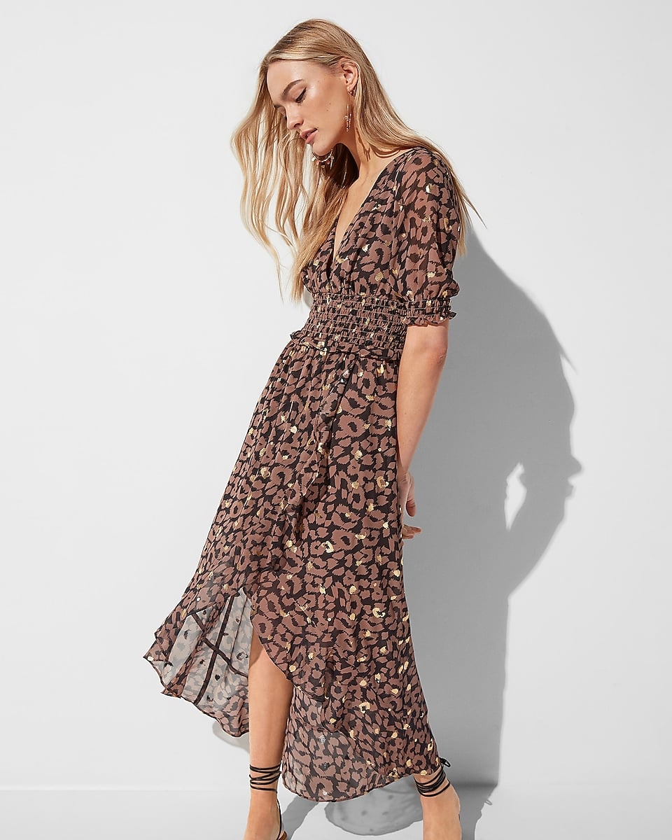 Express leopard dress top