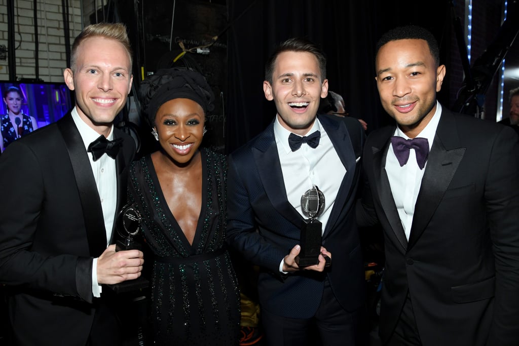 Justin Paul, Cynthia Erivo, Benj Pasek, and John Legend