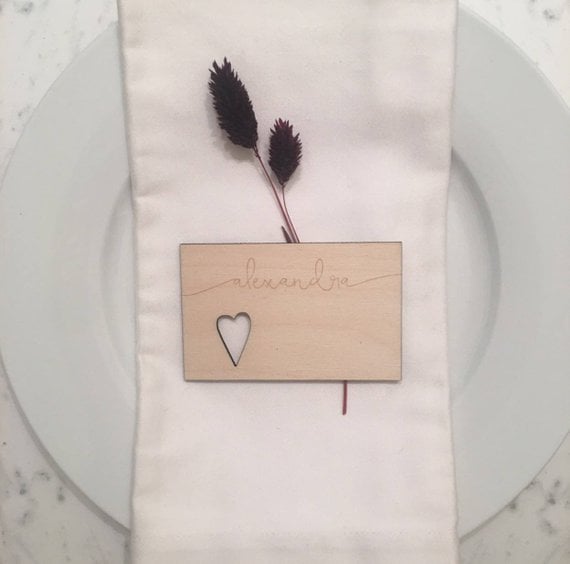 Custom Wooden Place Cards