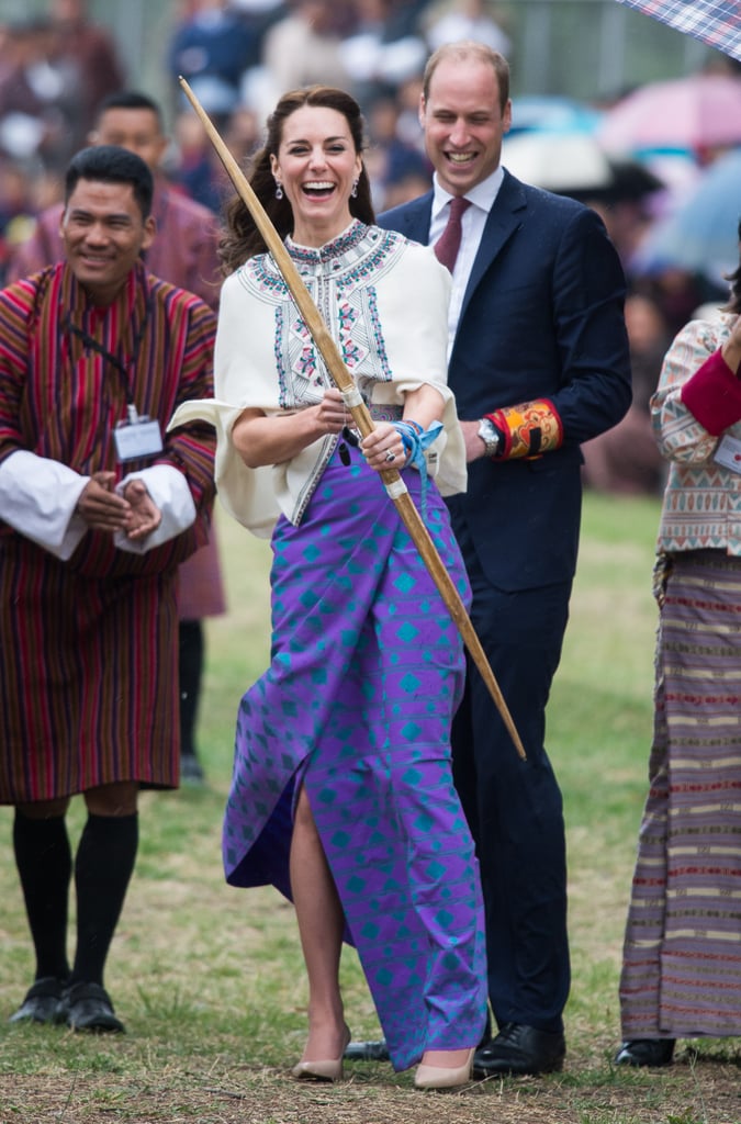 Kate Middleton Wearing a Cape in India