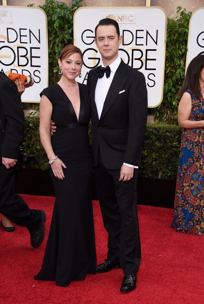 Samantha Bryant and Colin Hanks Celebrities on the Golden Globes Red