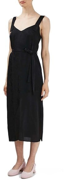 TOPSHOP Boutique Subtle Tropical Jacquard Slipdress ($130)