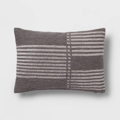 Pillow Perfection: Oblong Modern Stripe Decorative Throw Pillow