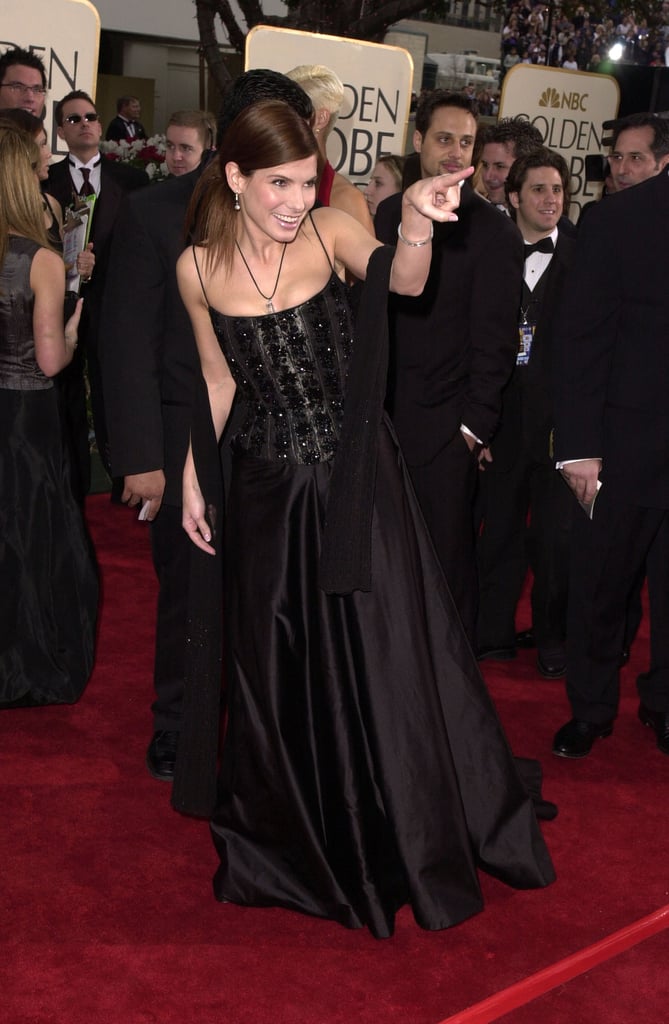 Sandra Bullock got playful on the red carpet in 2001.