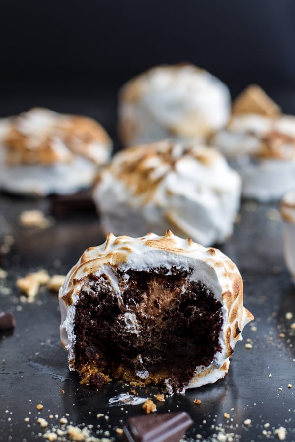 Meringue-Encased Chocolate Mousse S'mores