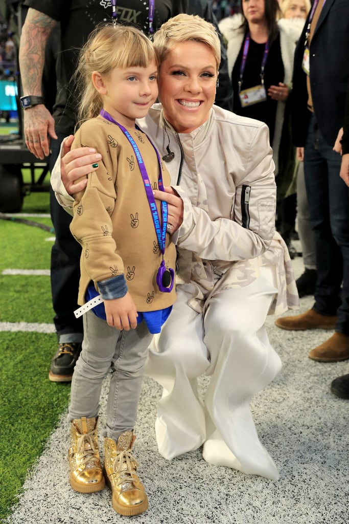 Pink and Her Family at the 2018 Super Bowl