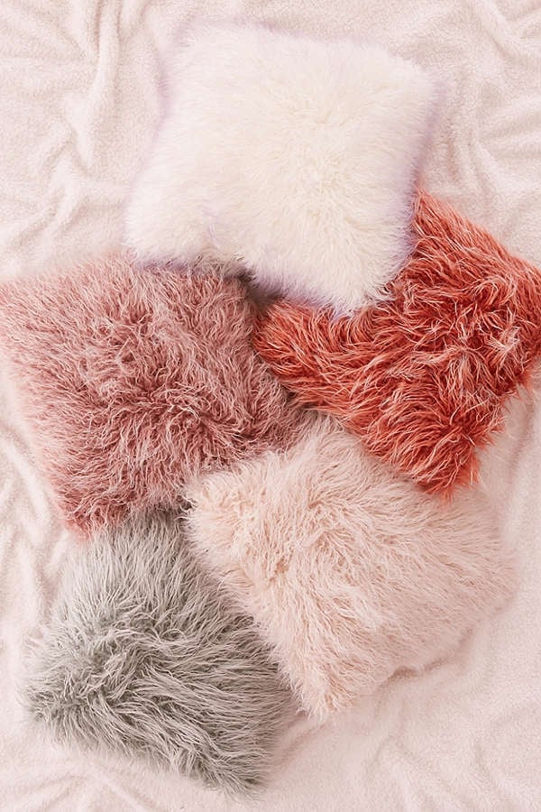 Urban Outfitters Marisa Tipped Faux Fur Pillow