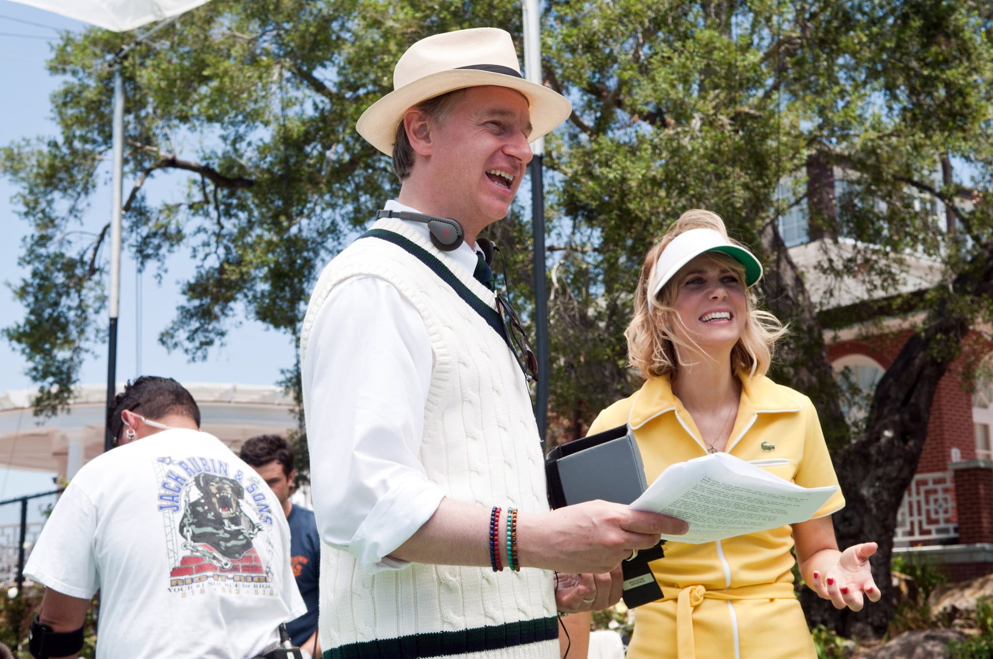 BRIDESMAIDS, from left: director Paul Feig, Kristin Wiig on set, 2011, Ph: Suzanne Hanover,  Universal/courtesy Everett Collection