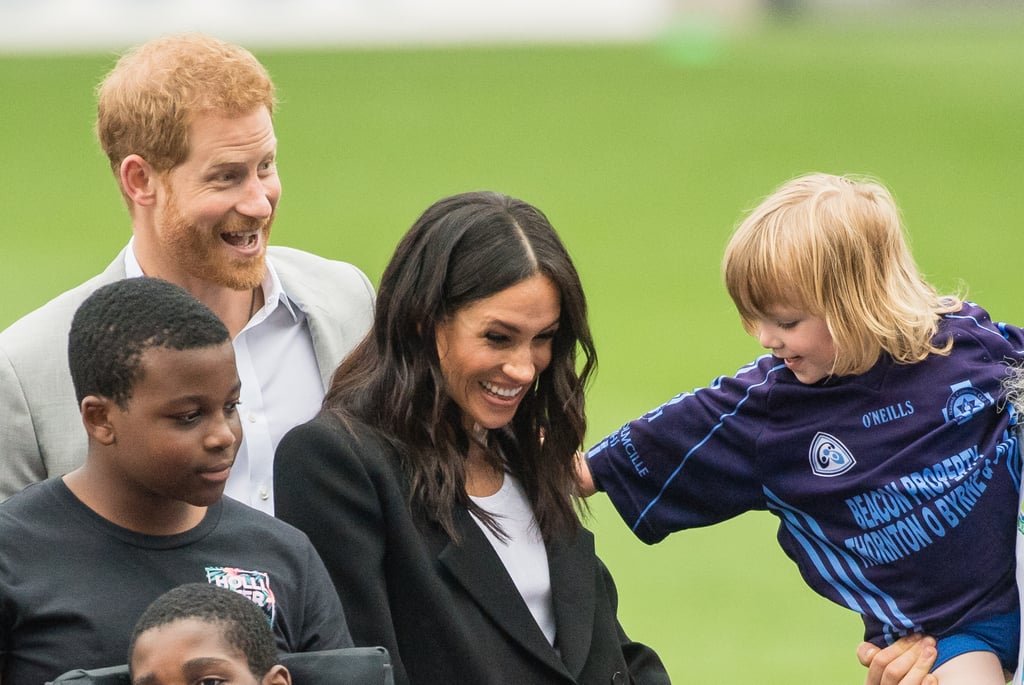 Kid Touching Meghan Markle's Hair in Ireland