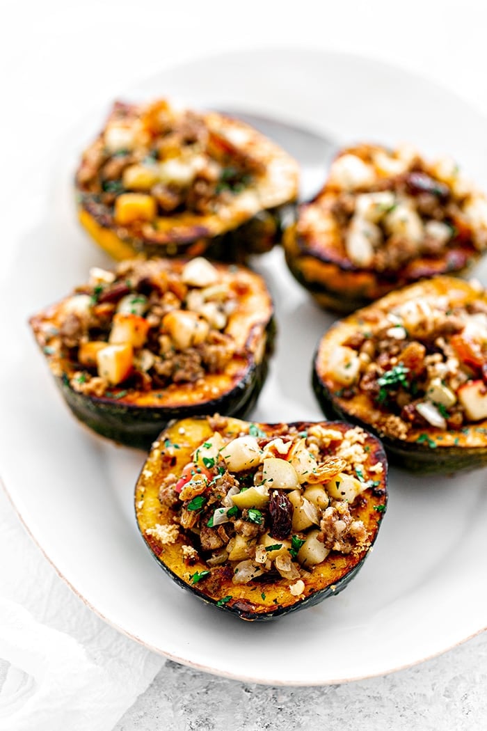 Apple-Stuffed Acorn Squash | Easy Thanksgiving Recipes For Two People ...