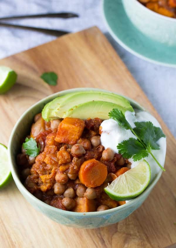 Sweet Potato Chickpea Chili