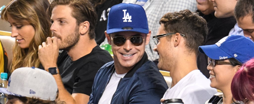 Zac Efron at LA Dodgers Game August 2016