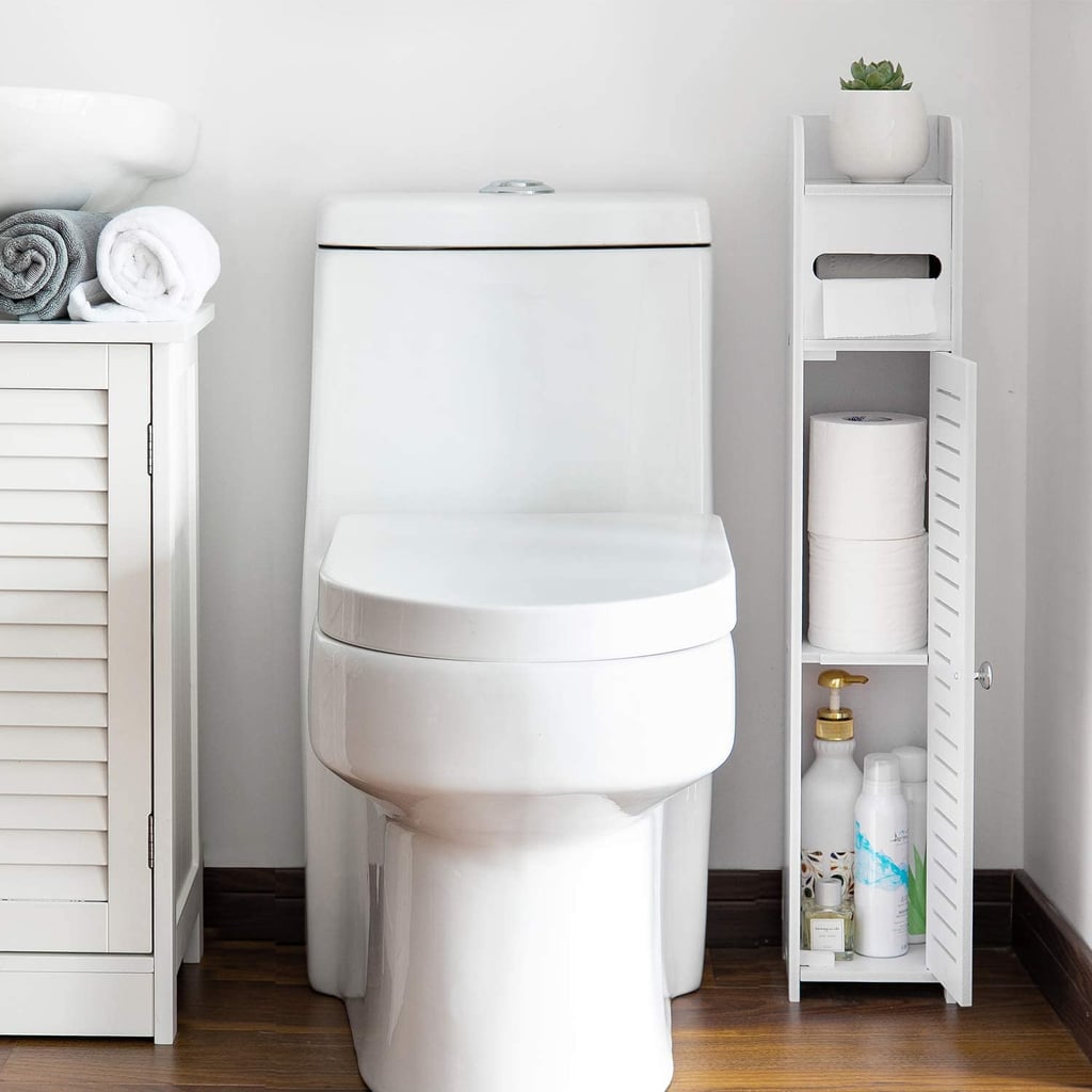 Best Bathroom-Clutter Concealer: Aojezor Small Bathroom Storage Corner Cabinet