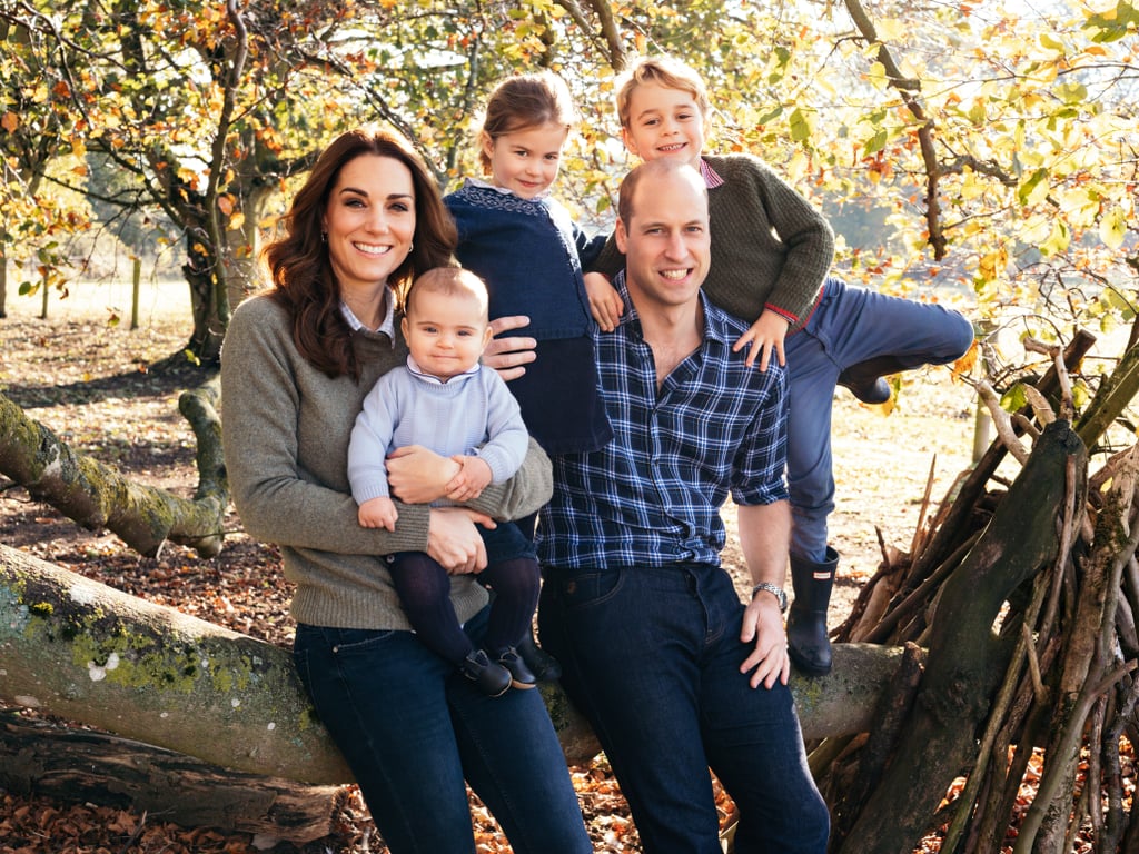 Charlotte Sporting the Same Cardigan in the Family's 2018 Christmas Card Photo