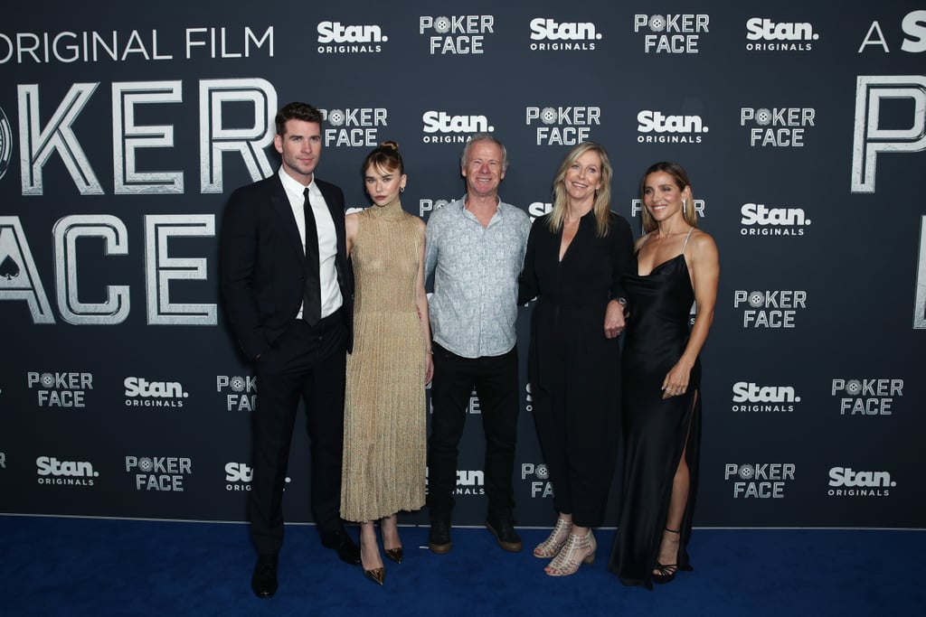 Liam, Craig, and Leonie Hemsworth, Gabriella Brooks, and Elsa Pataky at the "Poker Face" Premiere