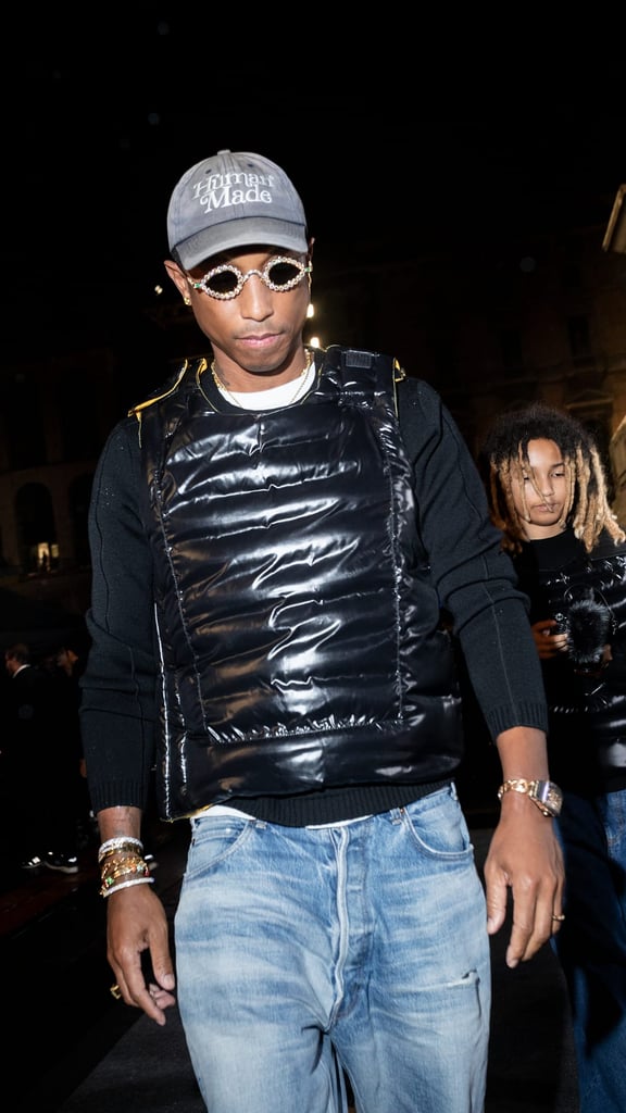 Pharrell Williams at Moncler During Milan Fashion Week
