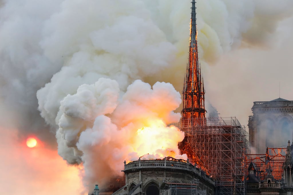 Notre-Dame Cathedral Fire in Paris on April 15, 2019