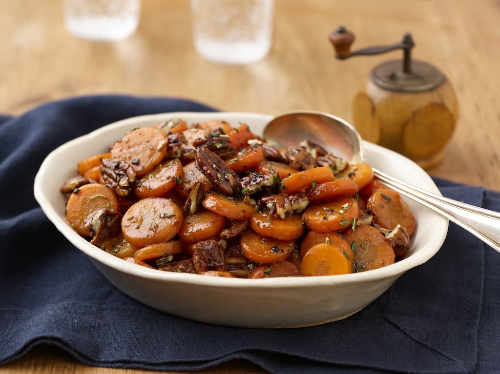 Glazed Carrots With Spicy Pecans