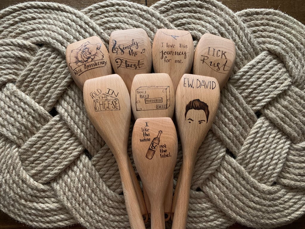 Schitt's Creek-Inspired Woodburned Spoons