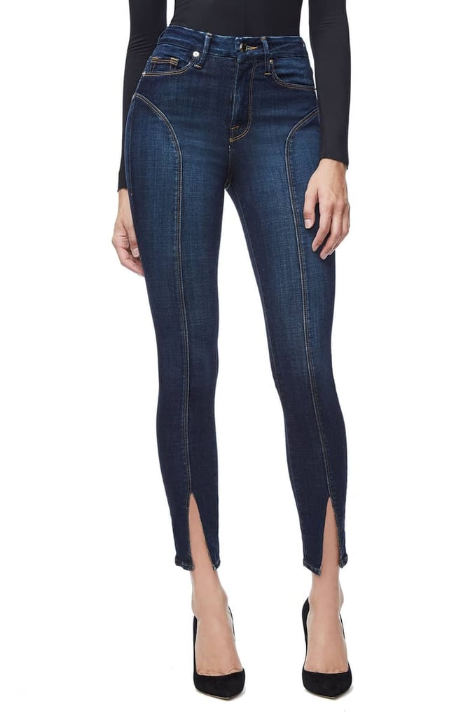 slit front jeans