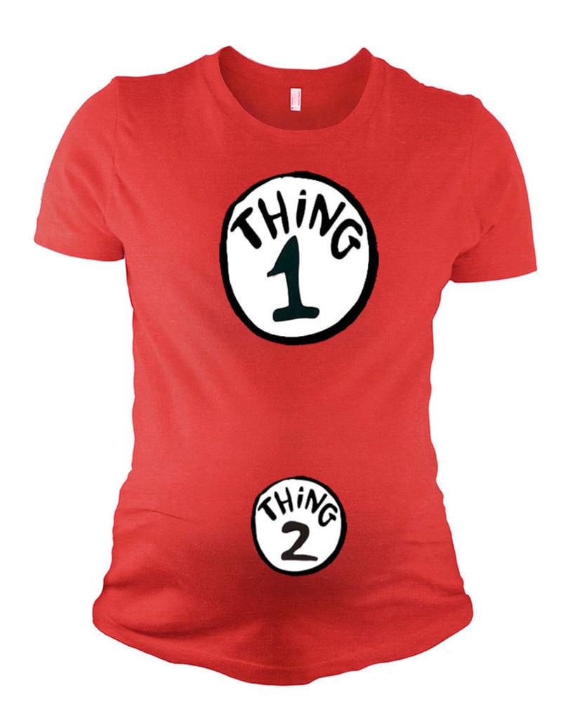 Pregnant Halloween Costume Idea: Thing 1 and Thing 2