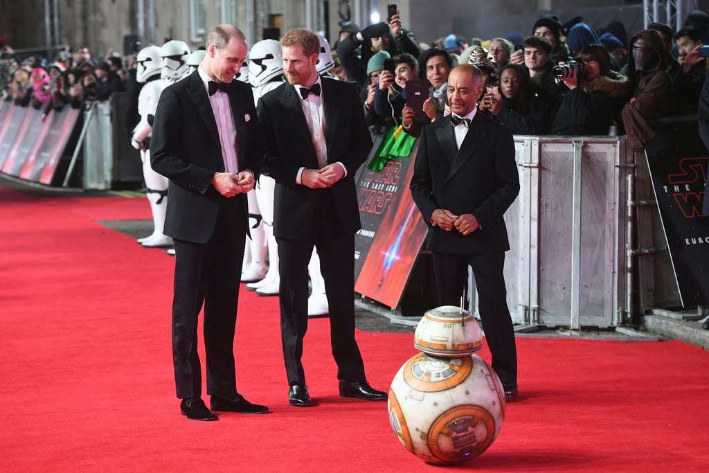 Prince William and Harry Star Wars Last Jedi Premiere 2017