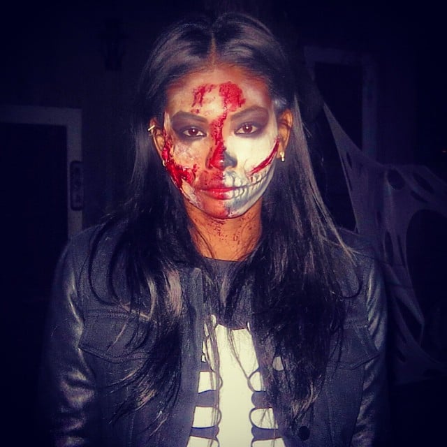 Chanel Iman sported scary makeup.
Source: Instagram user chaneliman