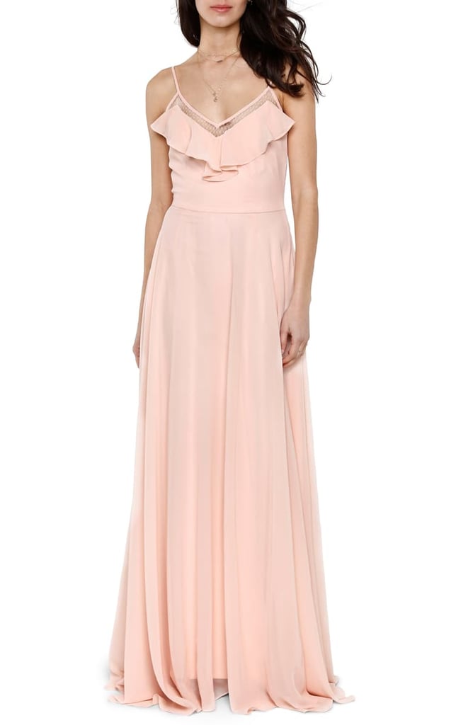 Heartloom Francie Ruffle V-Neck Gown