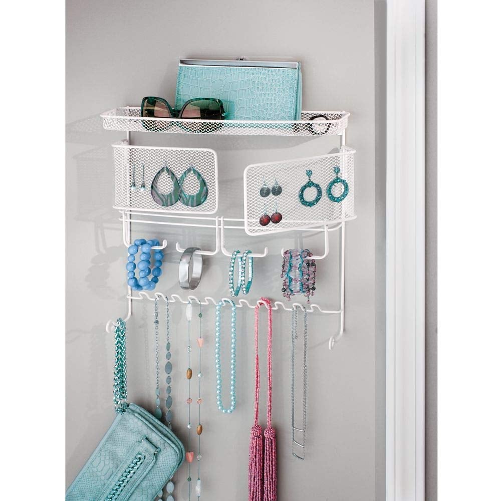 mDesign Decorative Metal Closet Wall Mount Best Organisers For Small
