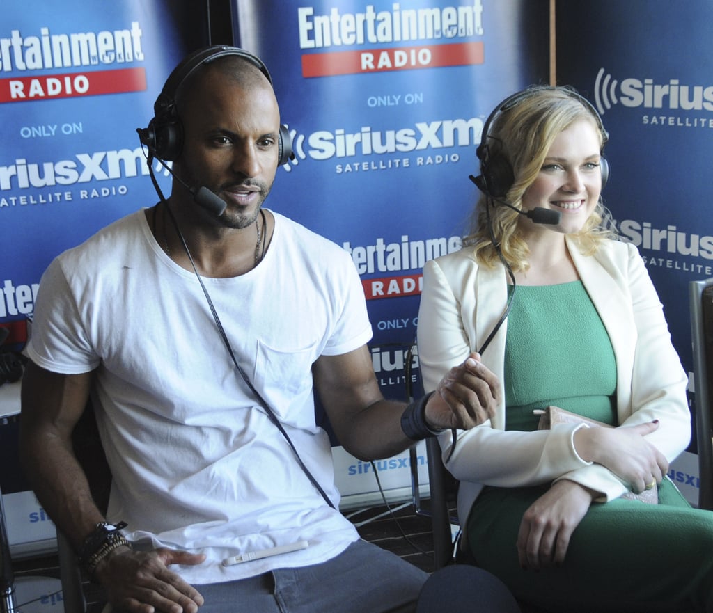 Pictured: Ricky Whittle and Eliza Taylor.