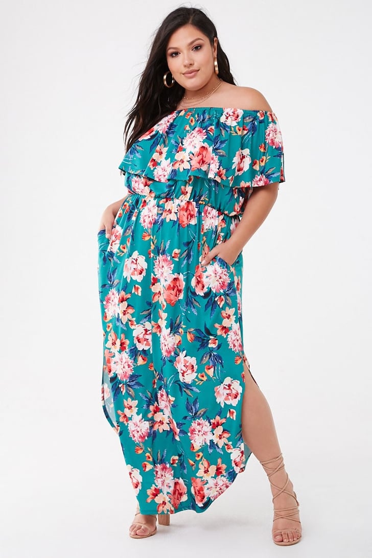 Plus Size Floral Print Maxi Dress Best Summer Dresses From Forever 21 Popsugar Fashion Photo 76