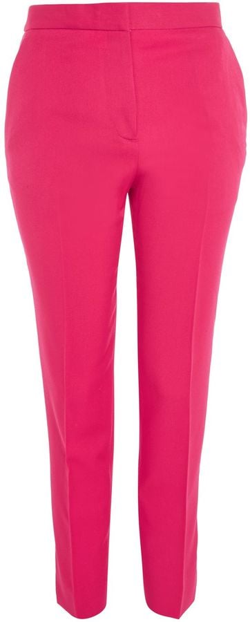 Pink Tailored Cigarette Trousers | Simply Be