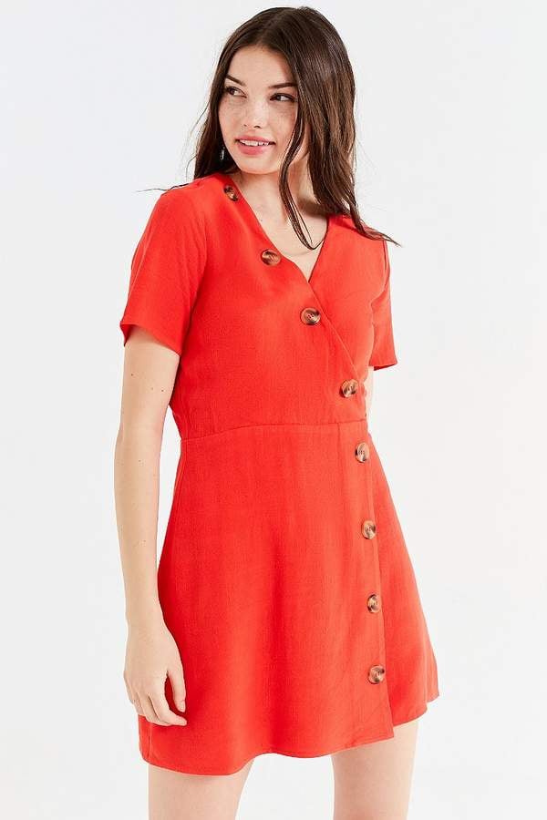 moon river button front dress