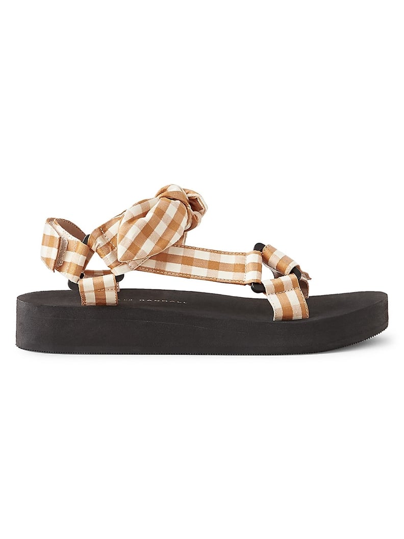 Loeffler Randall Maisie Gingham Linen & Cotton Sport Sandals