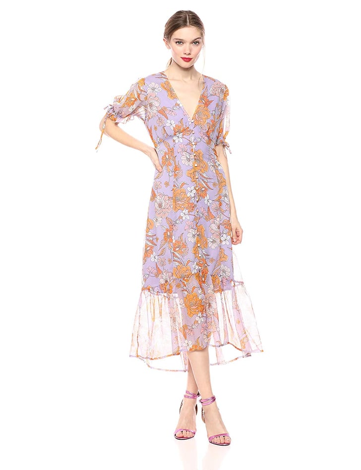 ASTR the Label Chandler Short Sleeve Floral Maxi Dress  