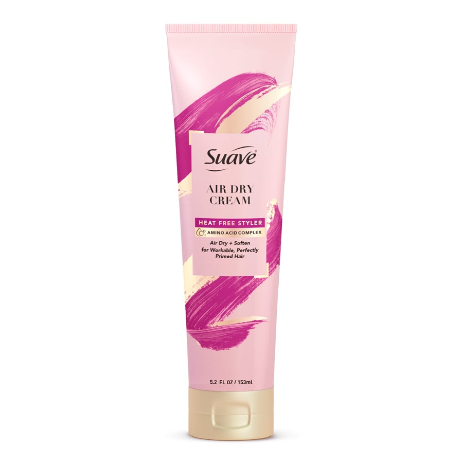 As someone with fine hair, I've typically avoided using thicker styling creams in my routine out of fear that they would weigh my hair down and make it flat but nothing like that happens with this air-dry styler. I use about a quarter-size amount for my short-to-medium length hair and run it through my ends using my fingers, then use an upward scrunching motion with my hands to encourage my waves to dry nicely. It's hard to see the Suave Pink Heat Free Styler Air Dry Styling Cream ($5) working its magic while my hair is still wet but as soon as it dries completely the difference is clear.