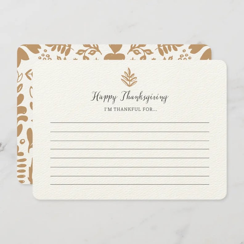 A Thoughtful Detail: Zazzle "I'm Thankful For..." Thanksgiving Stationery Cards